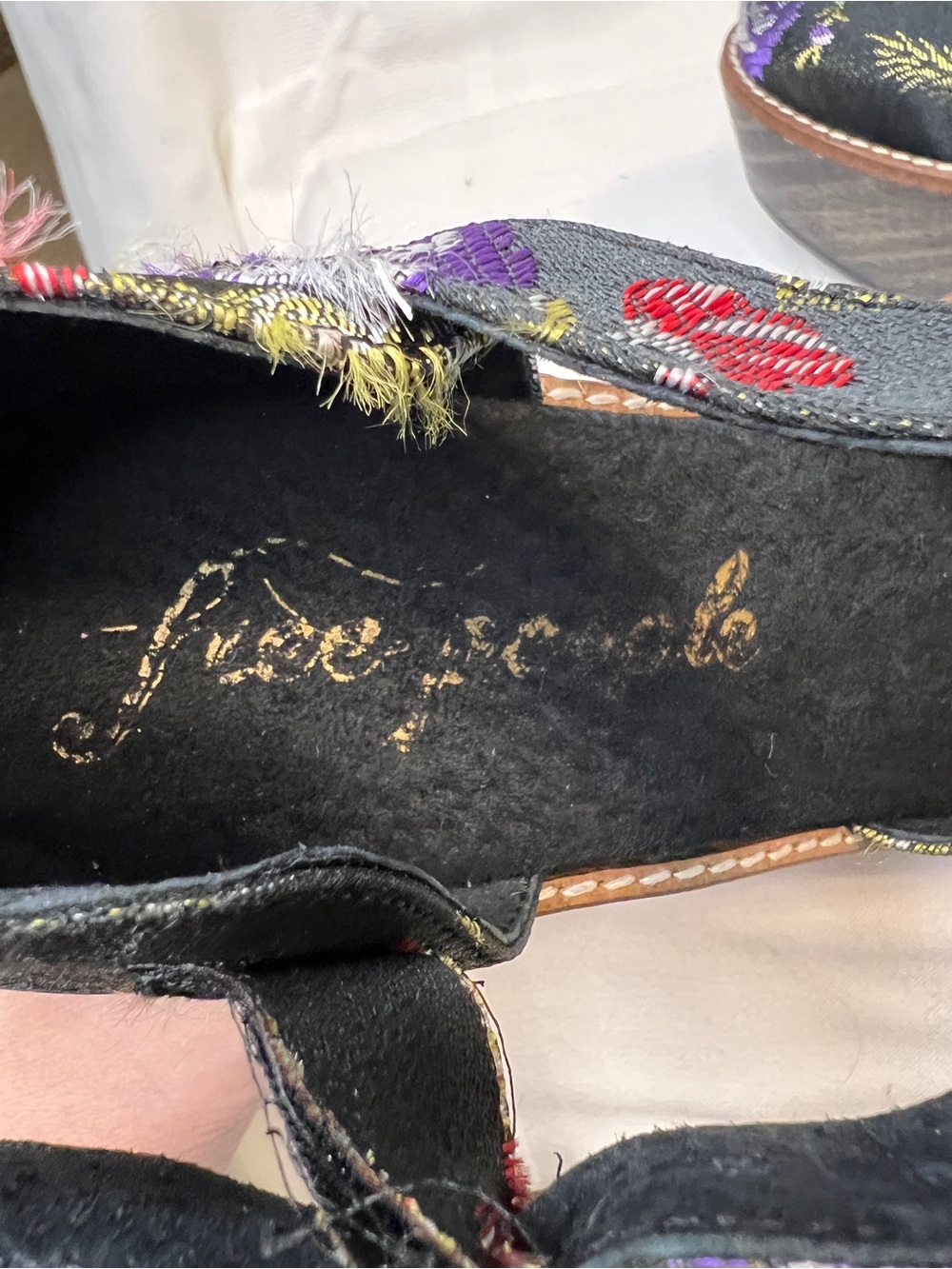 EUC Free People Starlet Platform Brocade Mary Jane’s. Women’s size 37 - Picture 6 of 9